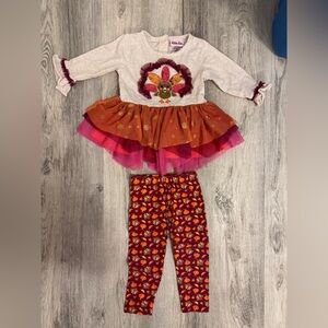 Little Lass Turkey Thanksgiving Tutu Set